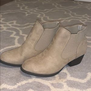 Tan booties